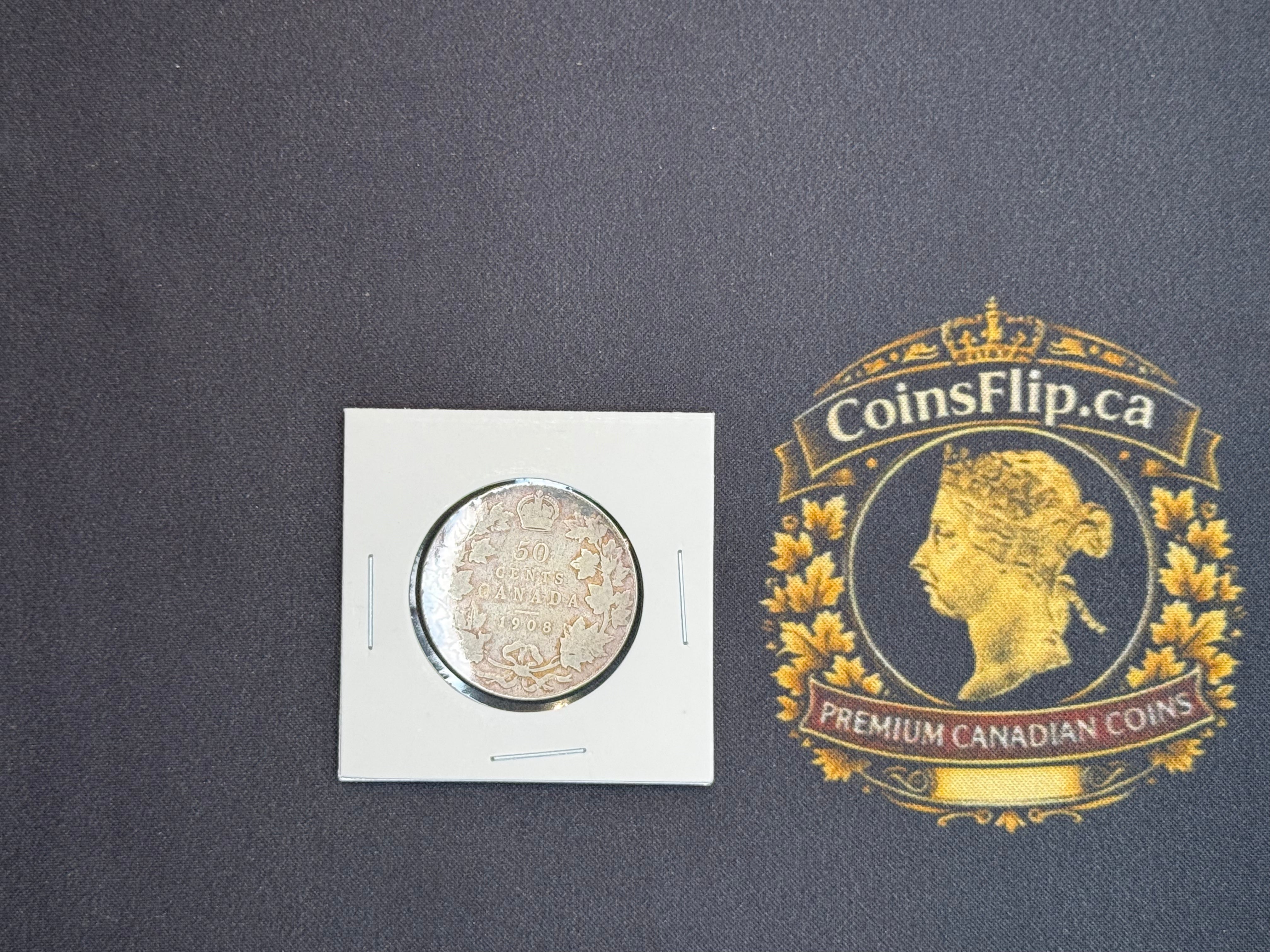 Canada Silver Coin - 50 cents - 1908 VG