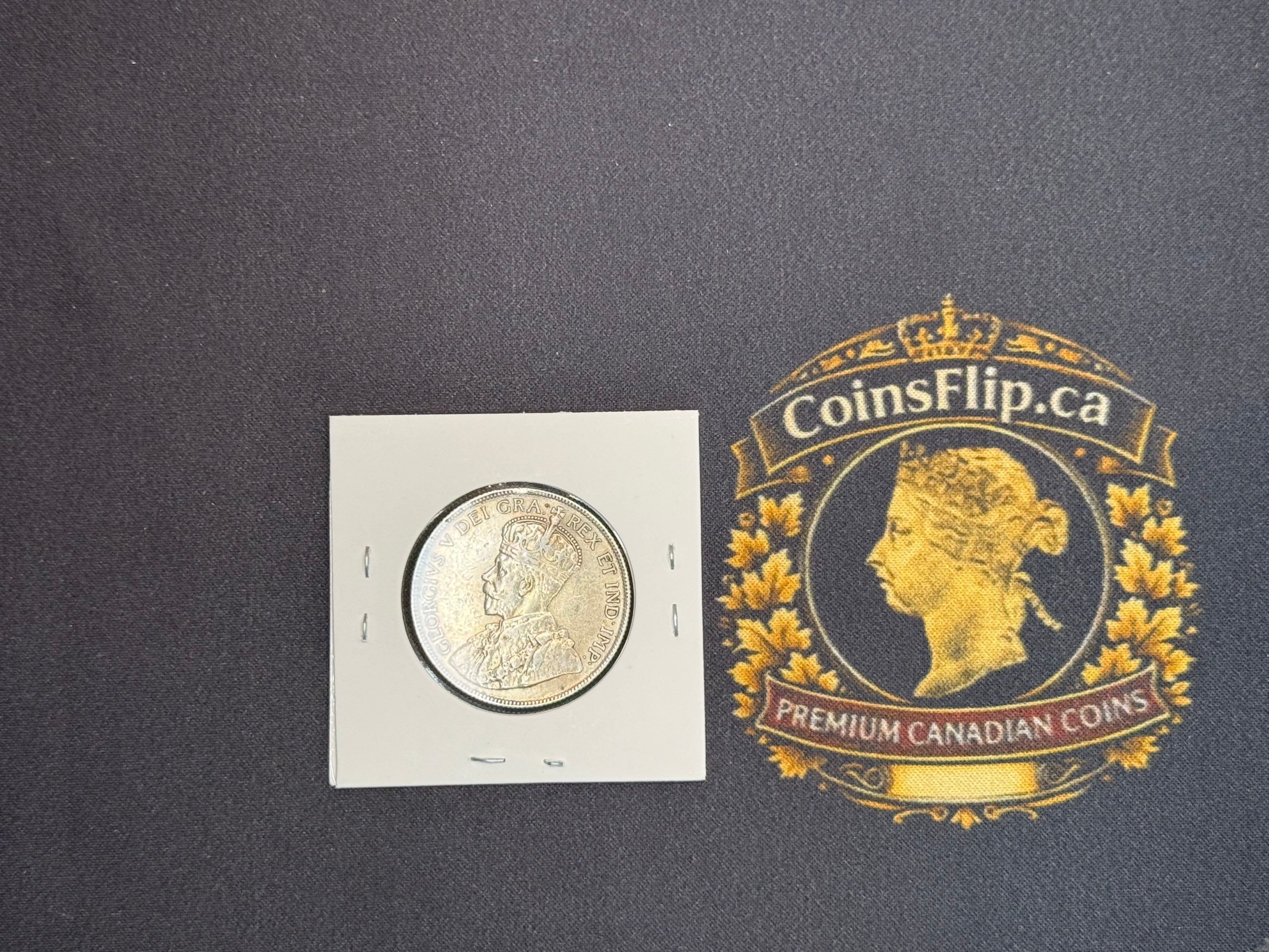 Canada Silver Coin - 50 cents - 1917 VF