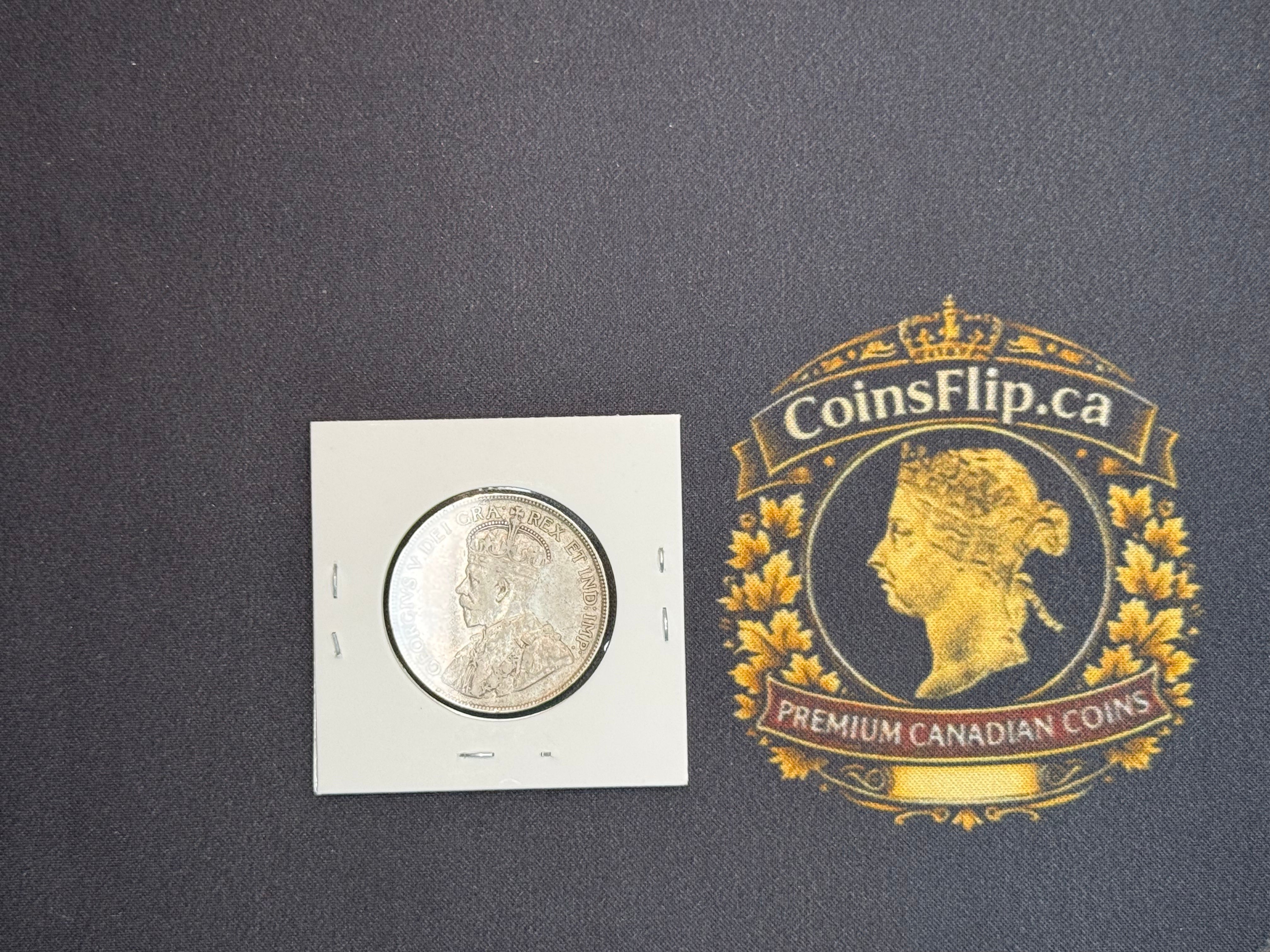 Canada Silver Coin - 50 cents - 1919 VF