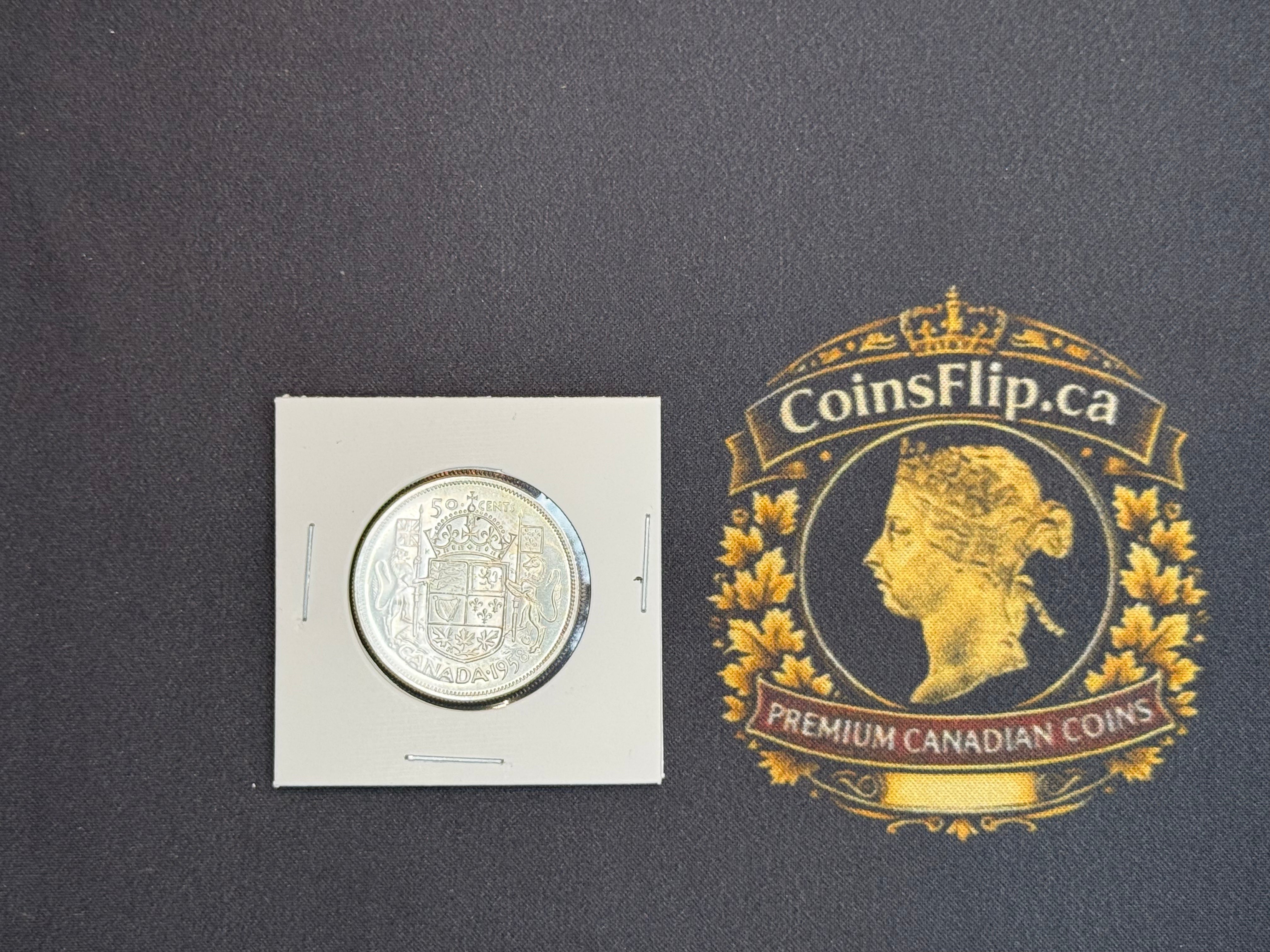Canada Silver Coin - 50 cents - 1958 MS