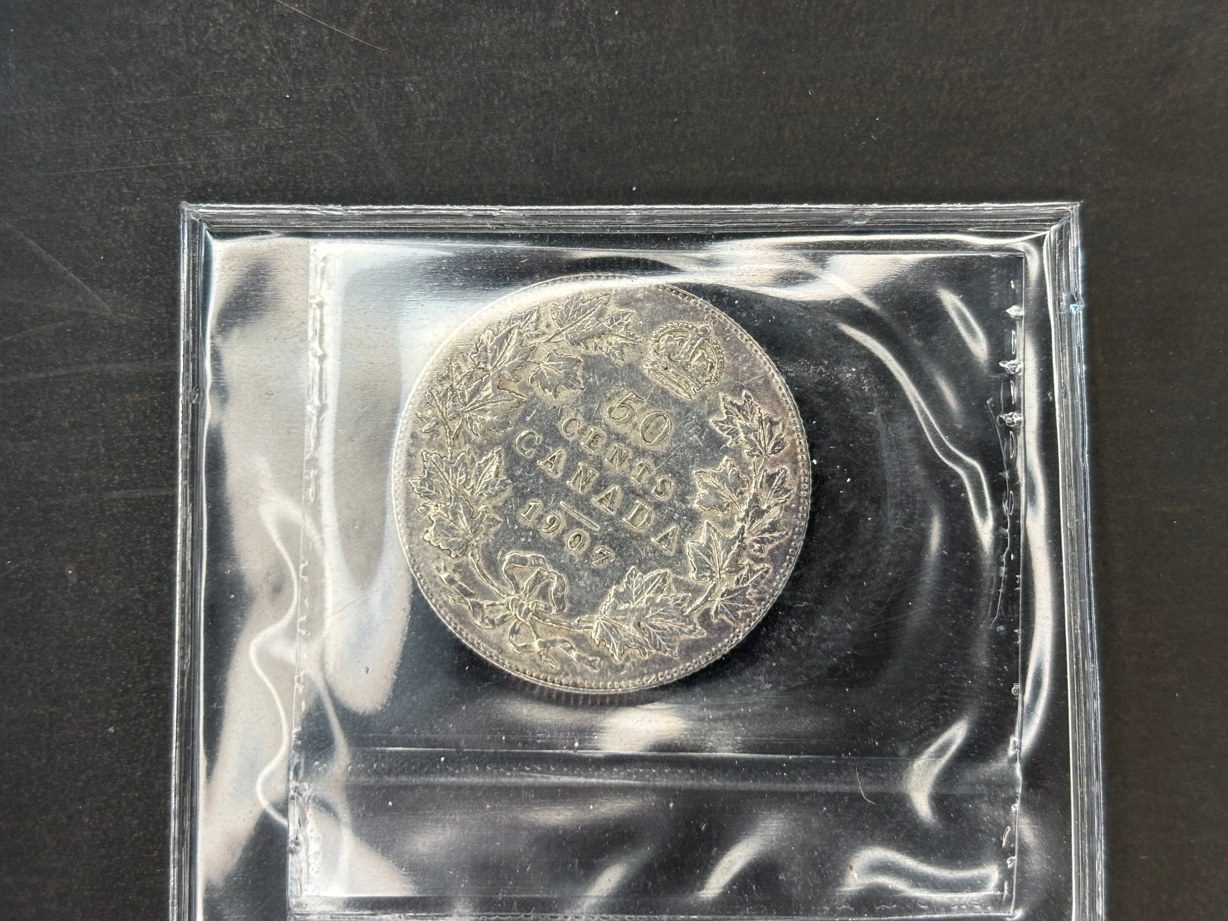 Pièce d'argent du Canada - 50 cents - 1907 / ICCS EF40