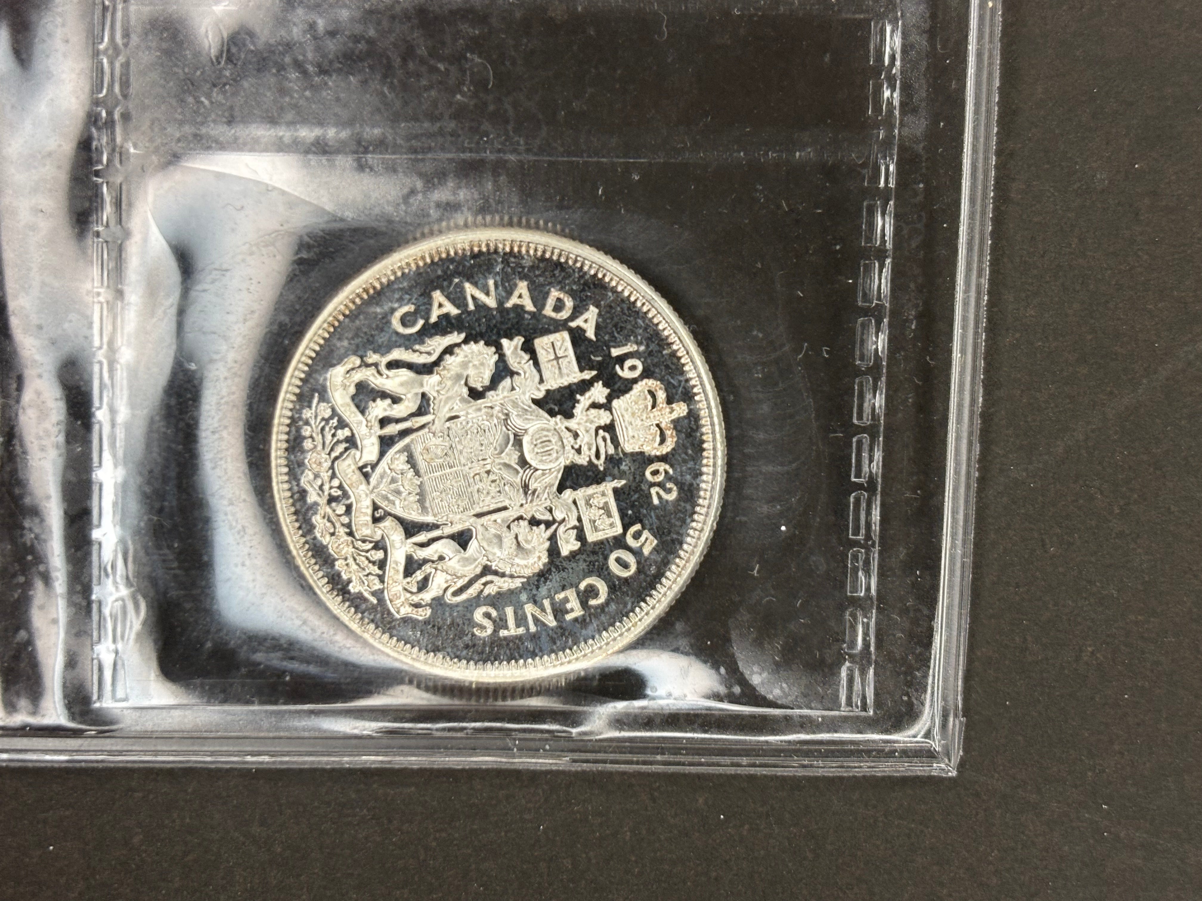 Canada Silver Coin - 50 cents - 1962 / ICCS PL66