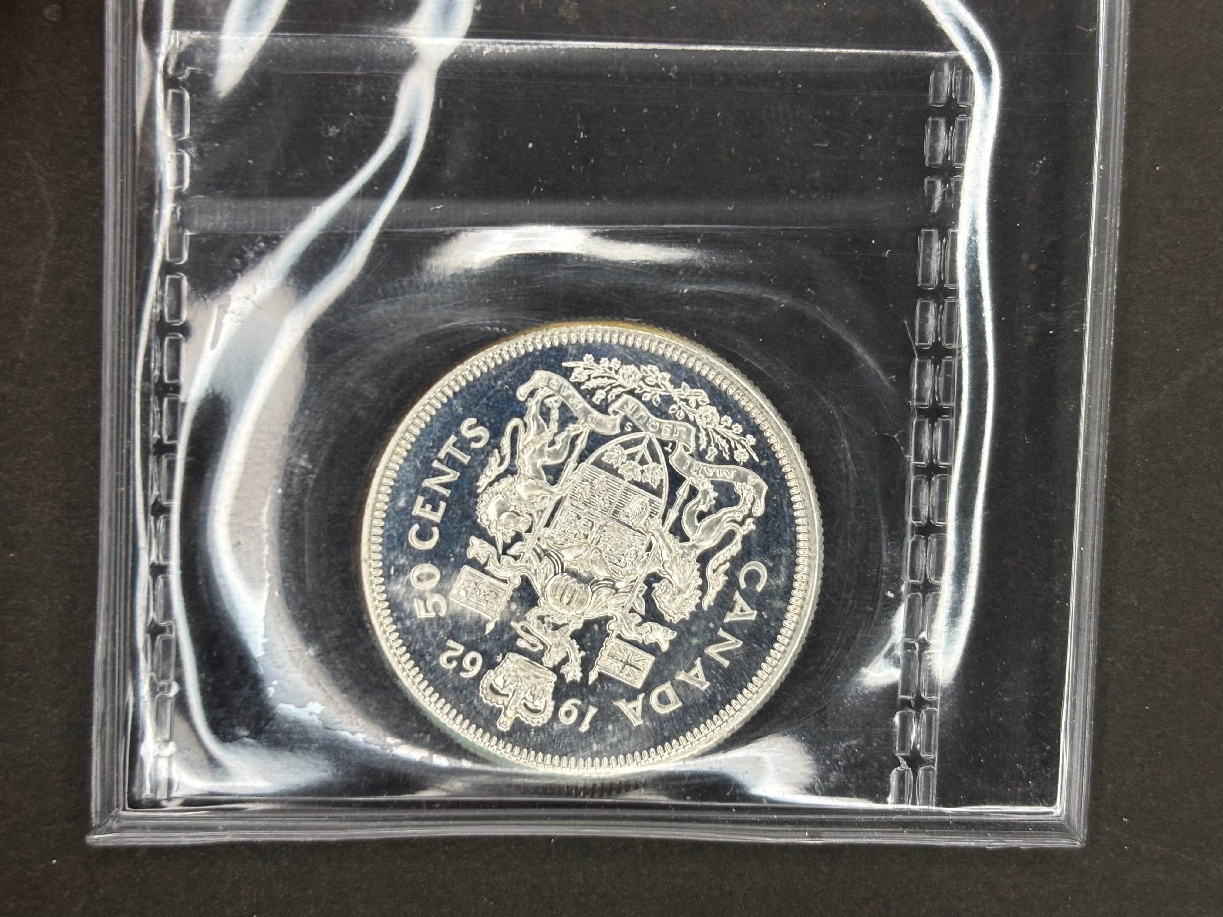 Canada Silver Coin - 50 cents - 1962 Heavy Cameo / ICCS PL65