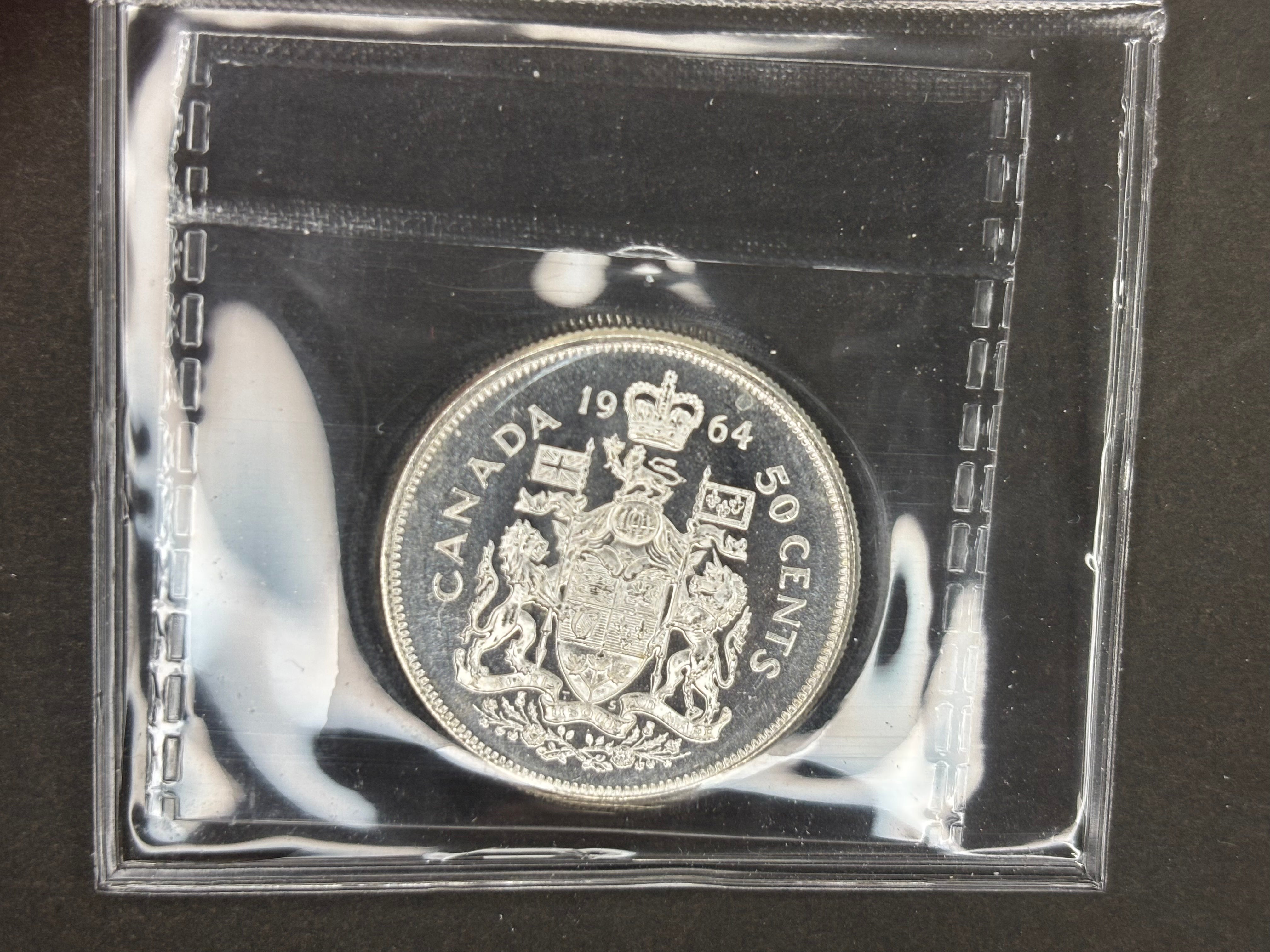 Canada Silver Coin - 50 cents - 1964 / ICCS MS64