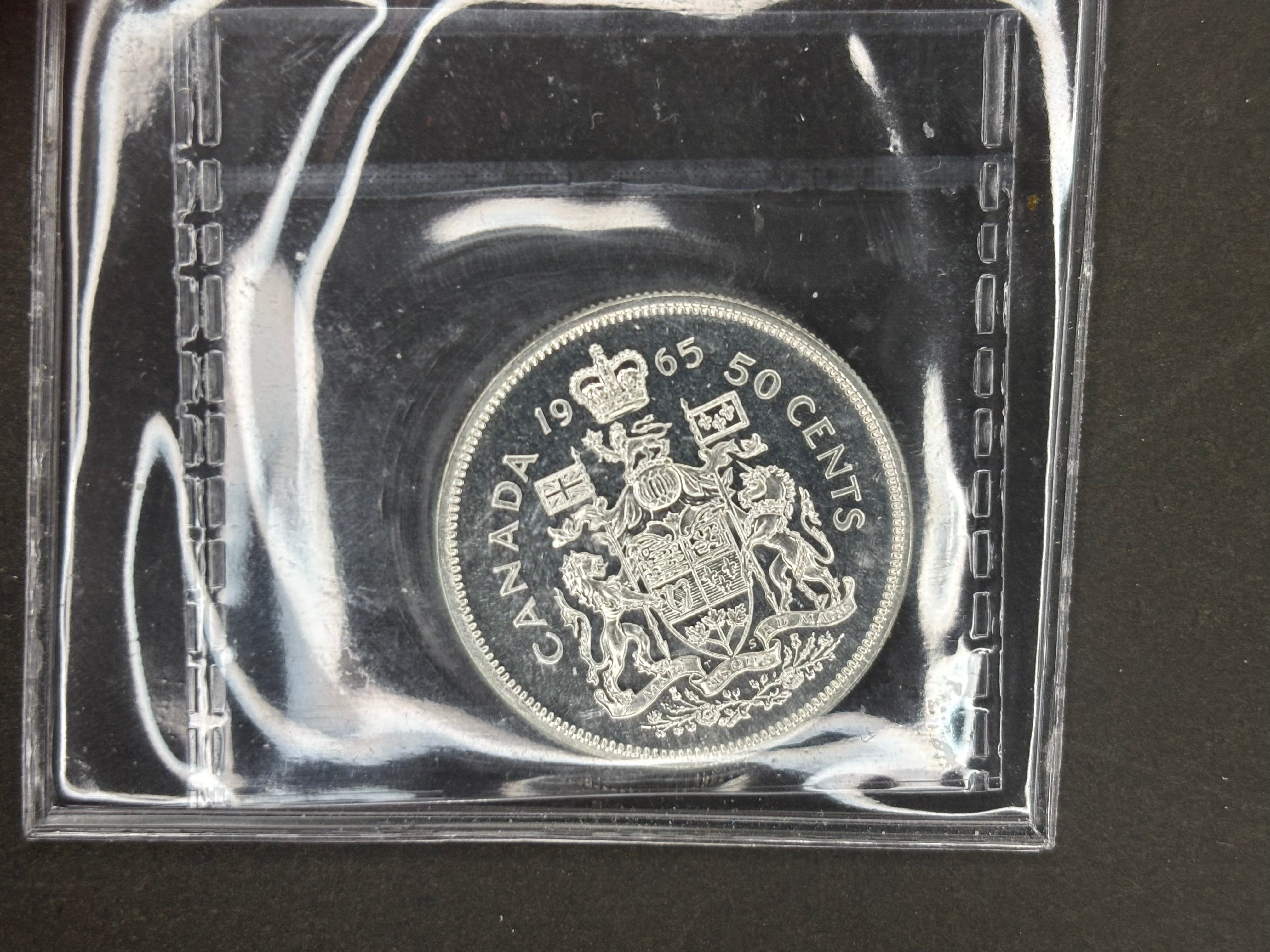 Canada Silver Coin - 50 cents - 1965 Heavy Cameo / ICCS PL65