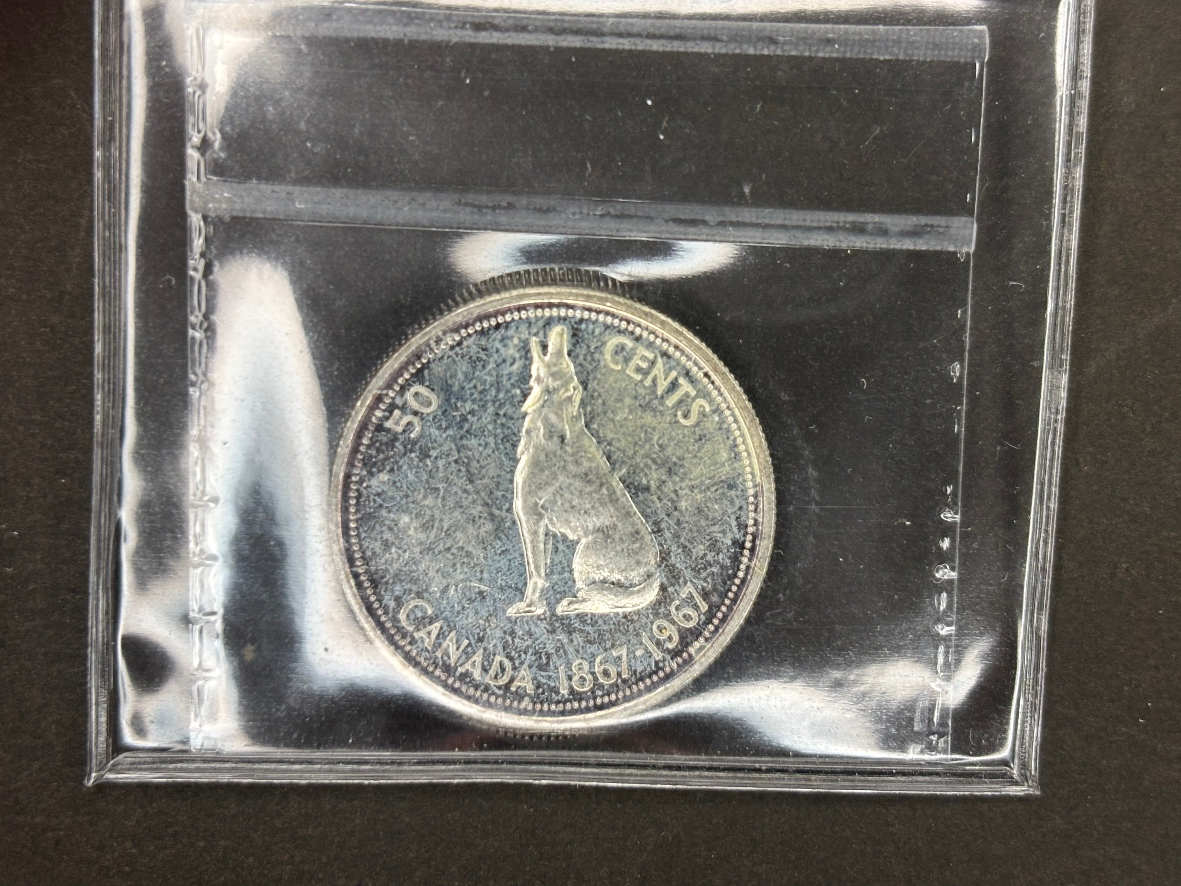 Canada Silver Coin - 50 cents - 1967 / ICCS PL65