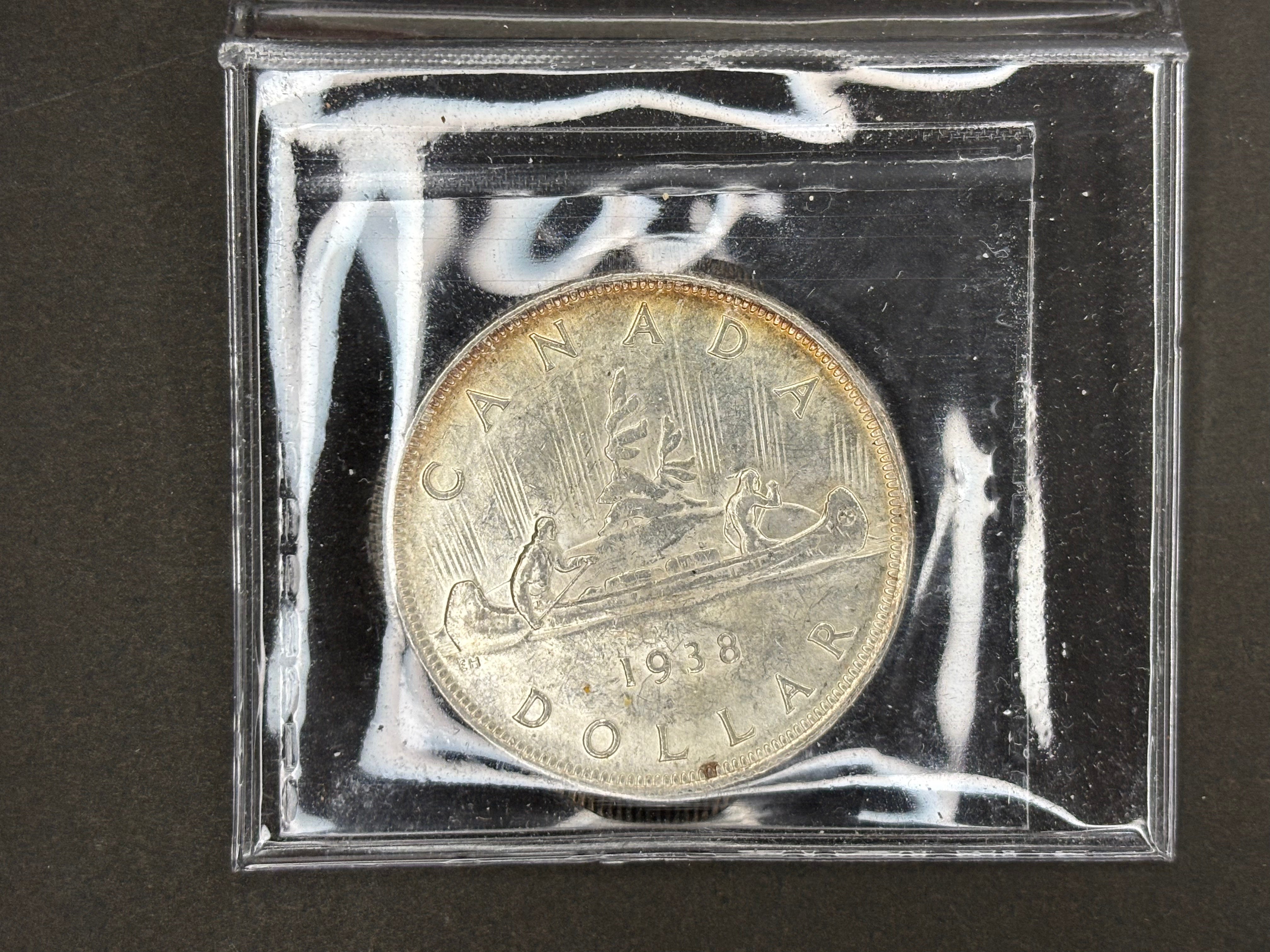 Canada Silver Coin - Dollar - 1938 ICCS AU58