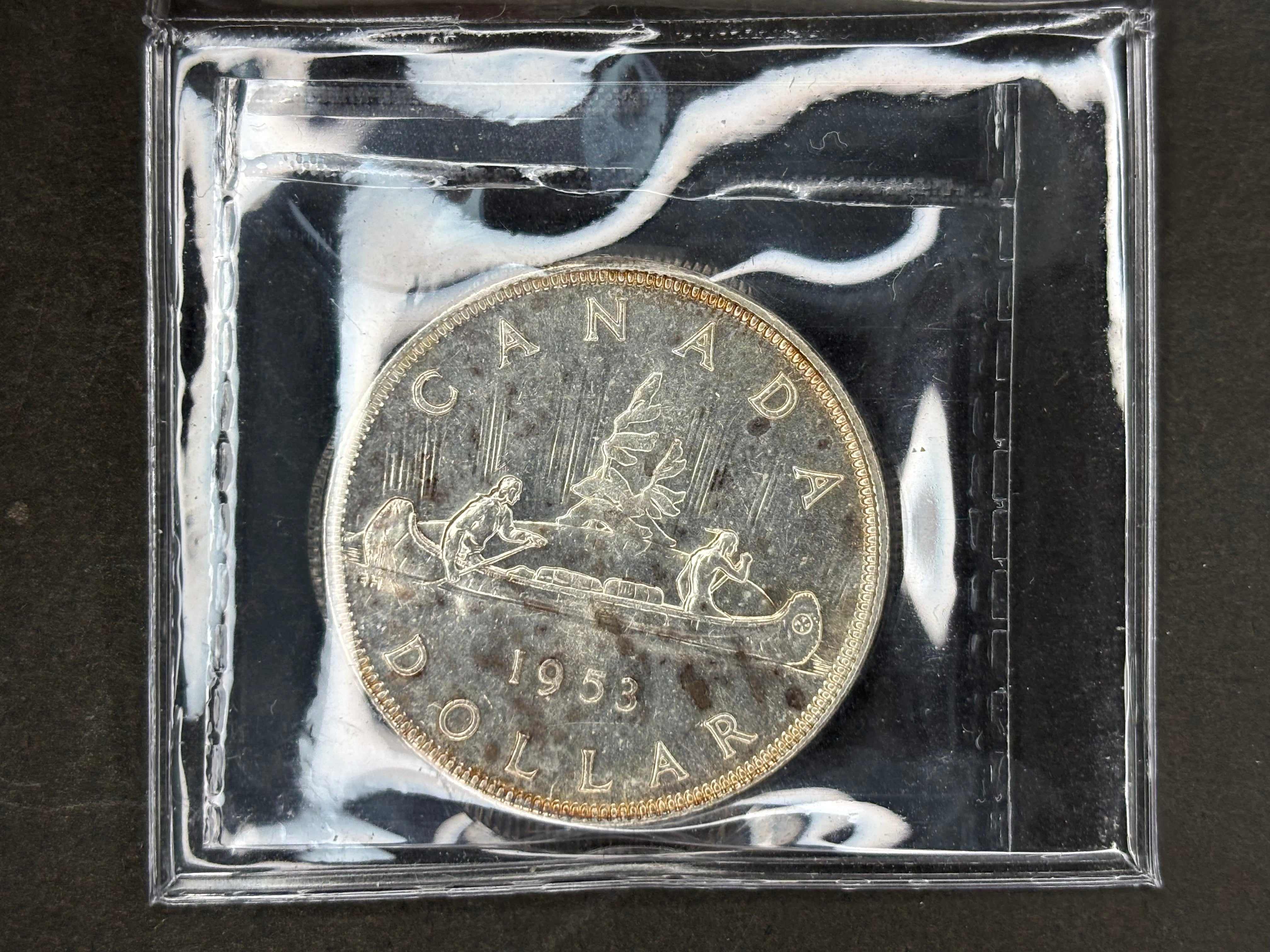 Canadian Silver Coin - Dollar - 1953 NSF - ICCS MS62