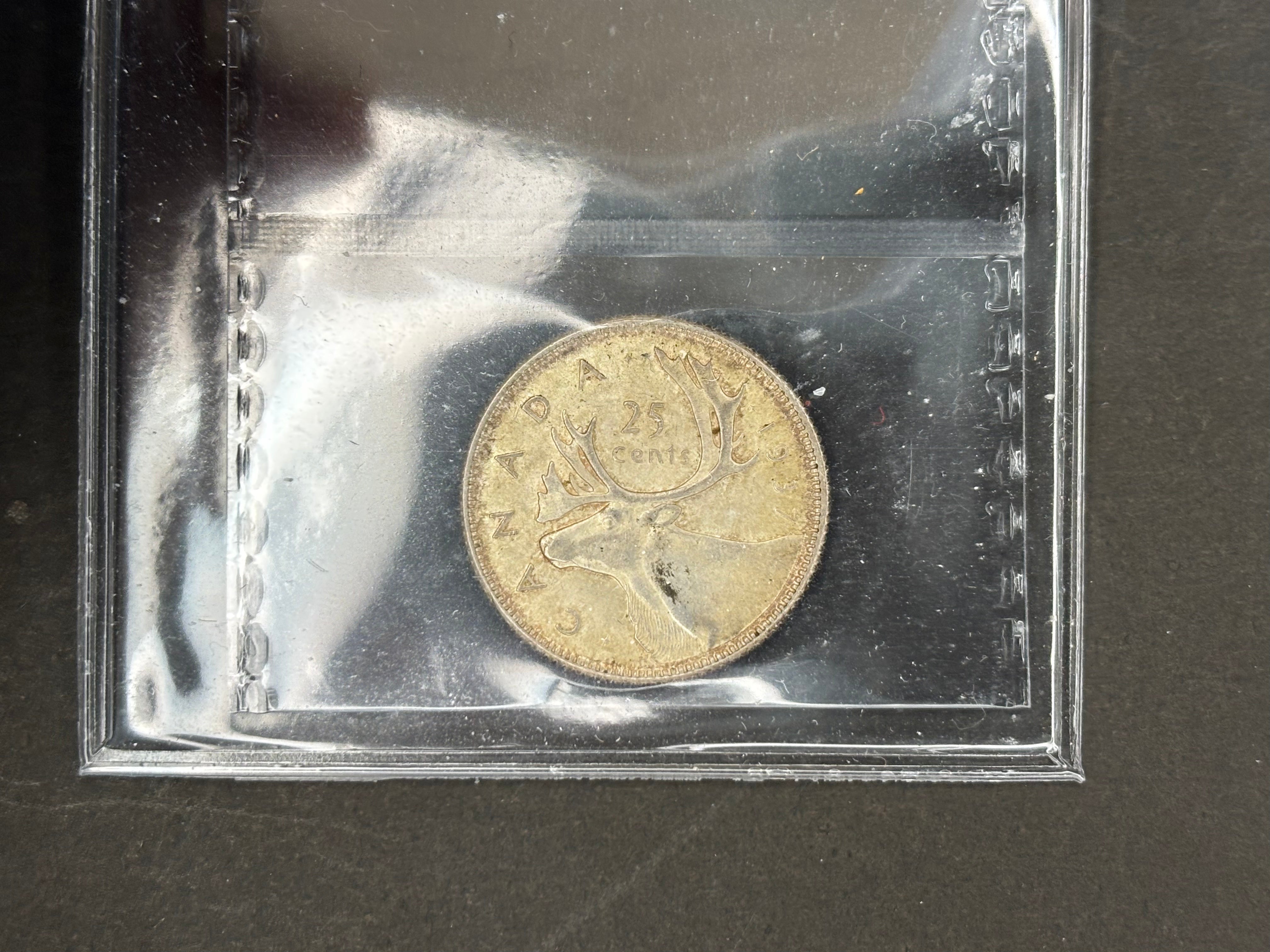 Canadian Silver coin - 25 cents - 1937 MS64