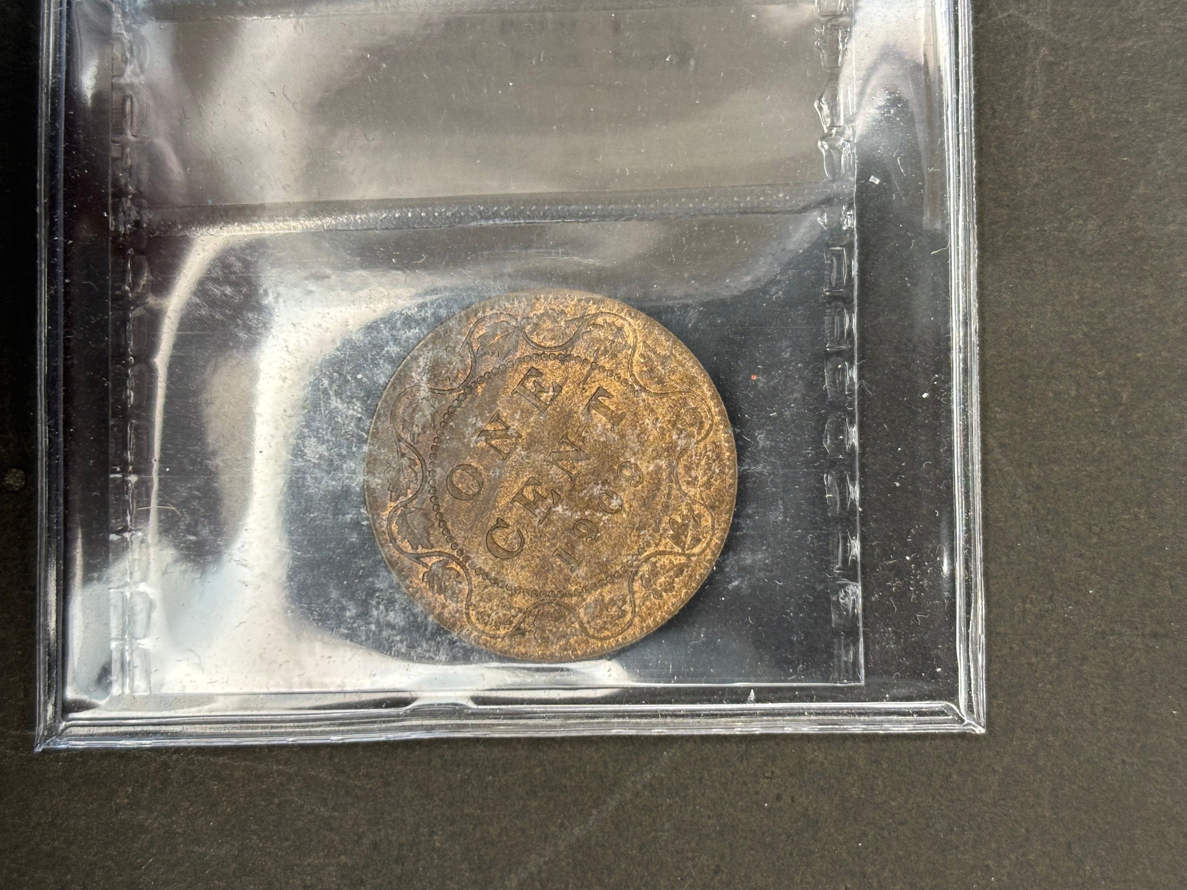 Canadian Coin - Penny - 1909 Red & Brown - ICCS MS63