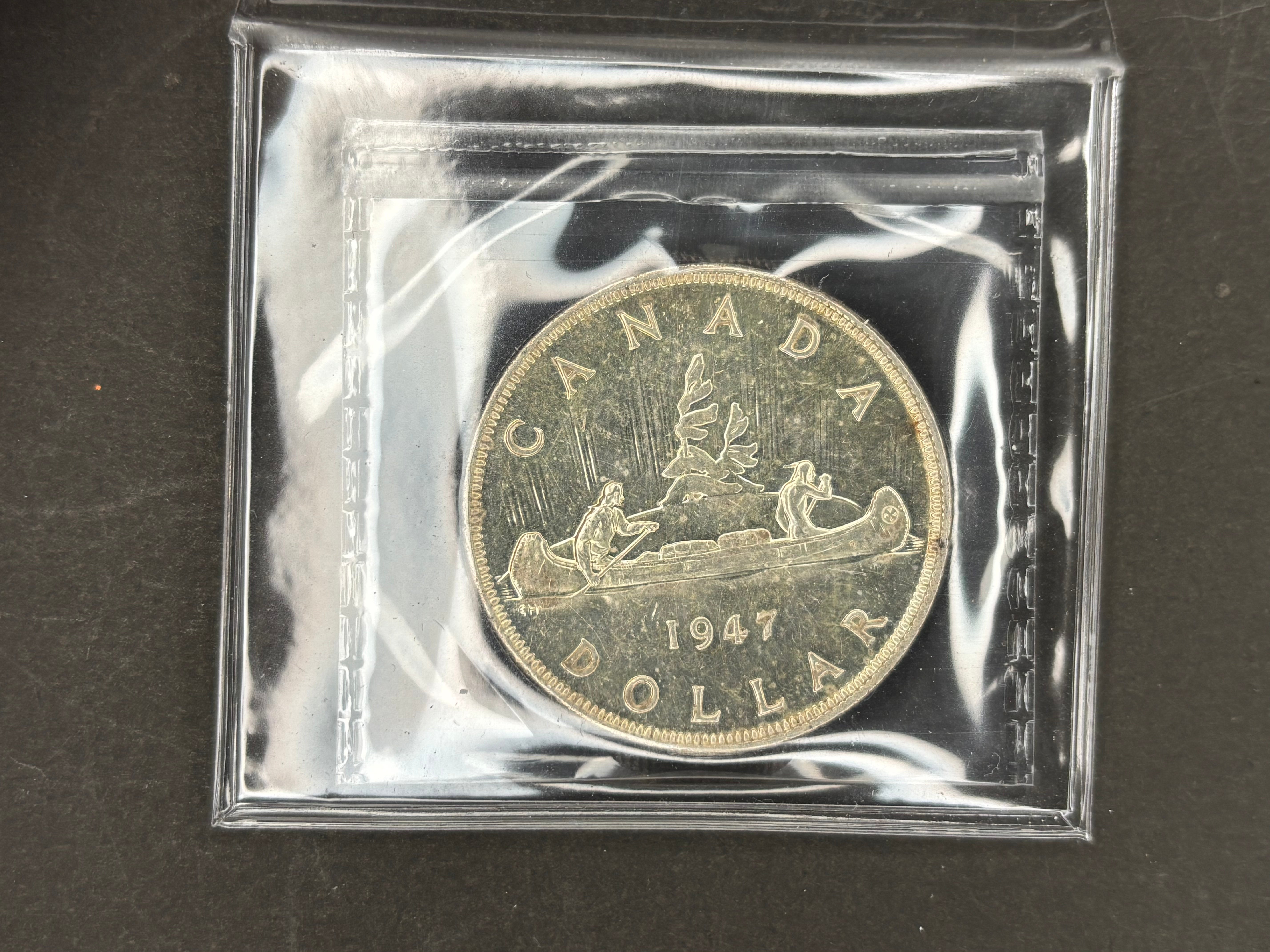 Canadian Silver Coin - Dollars - 1947 B7 - AU55 ICCS