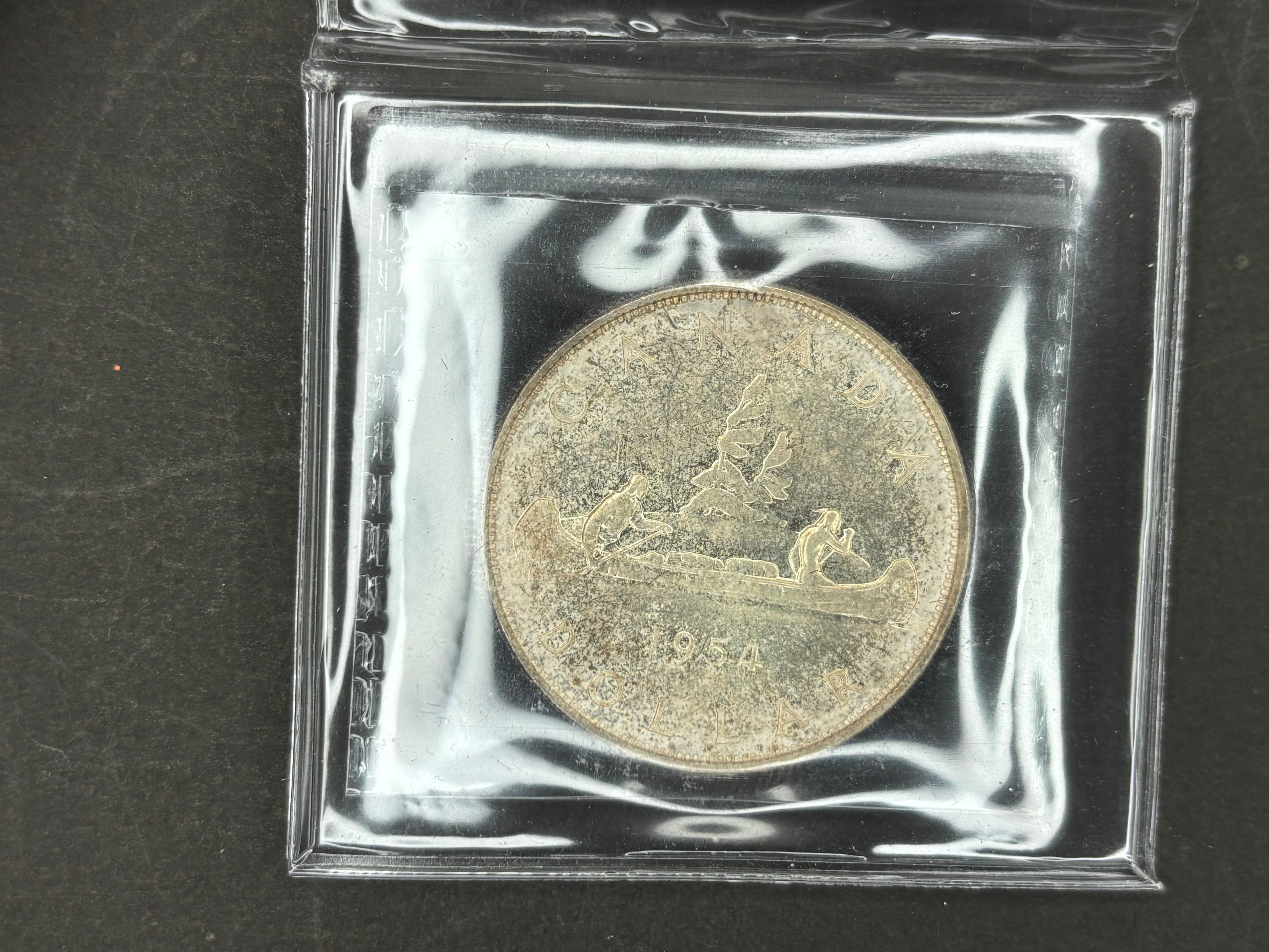 Canadian Silver Coin - Dollars - 1954 - MS65 ICCS