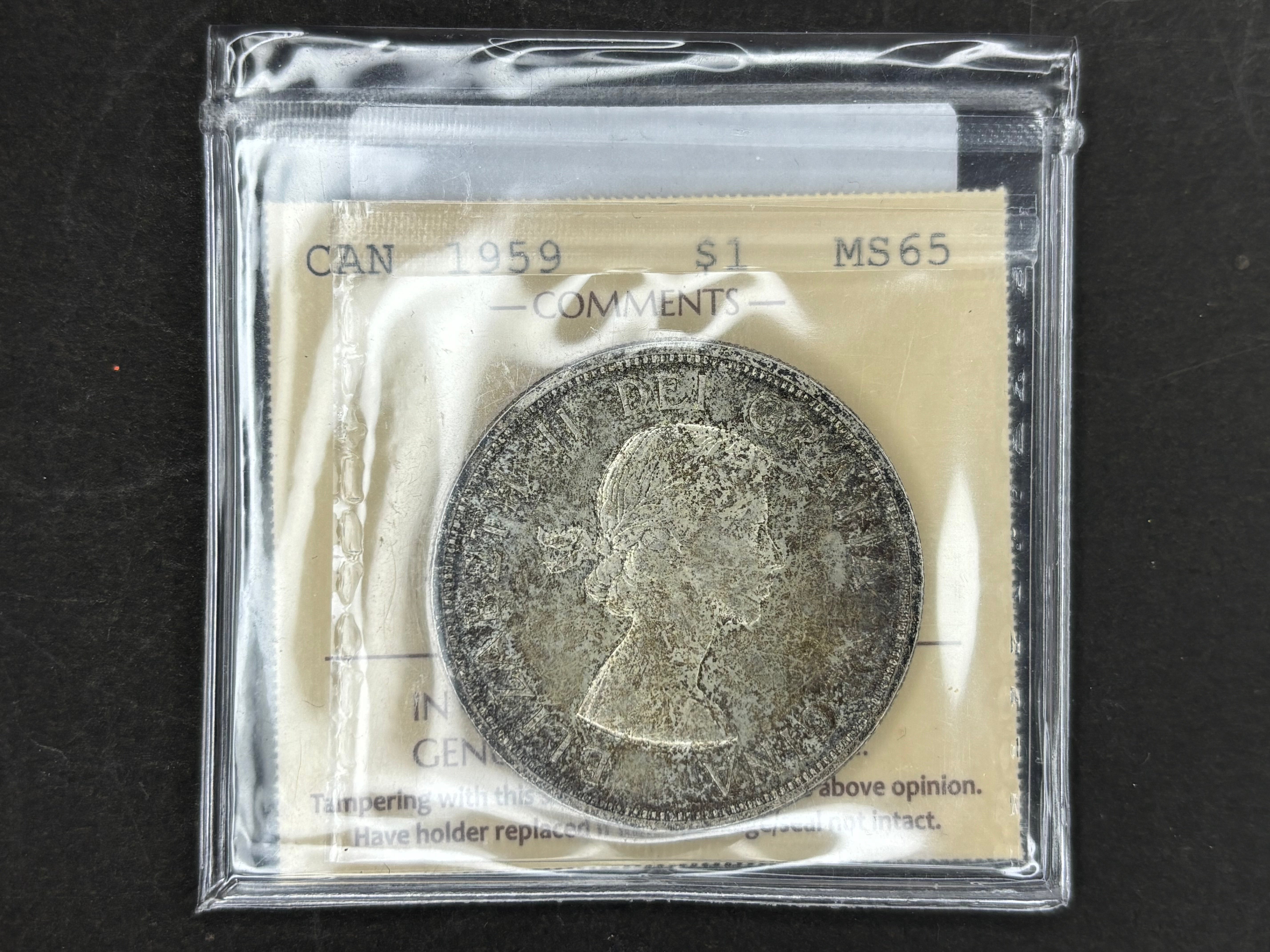 Canadian Silver Coin - Dollars - 1959 - MS65 ICCS