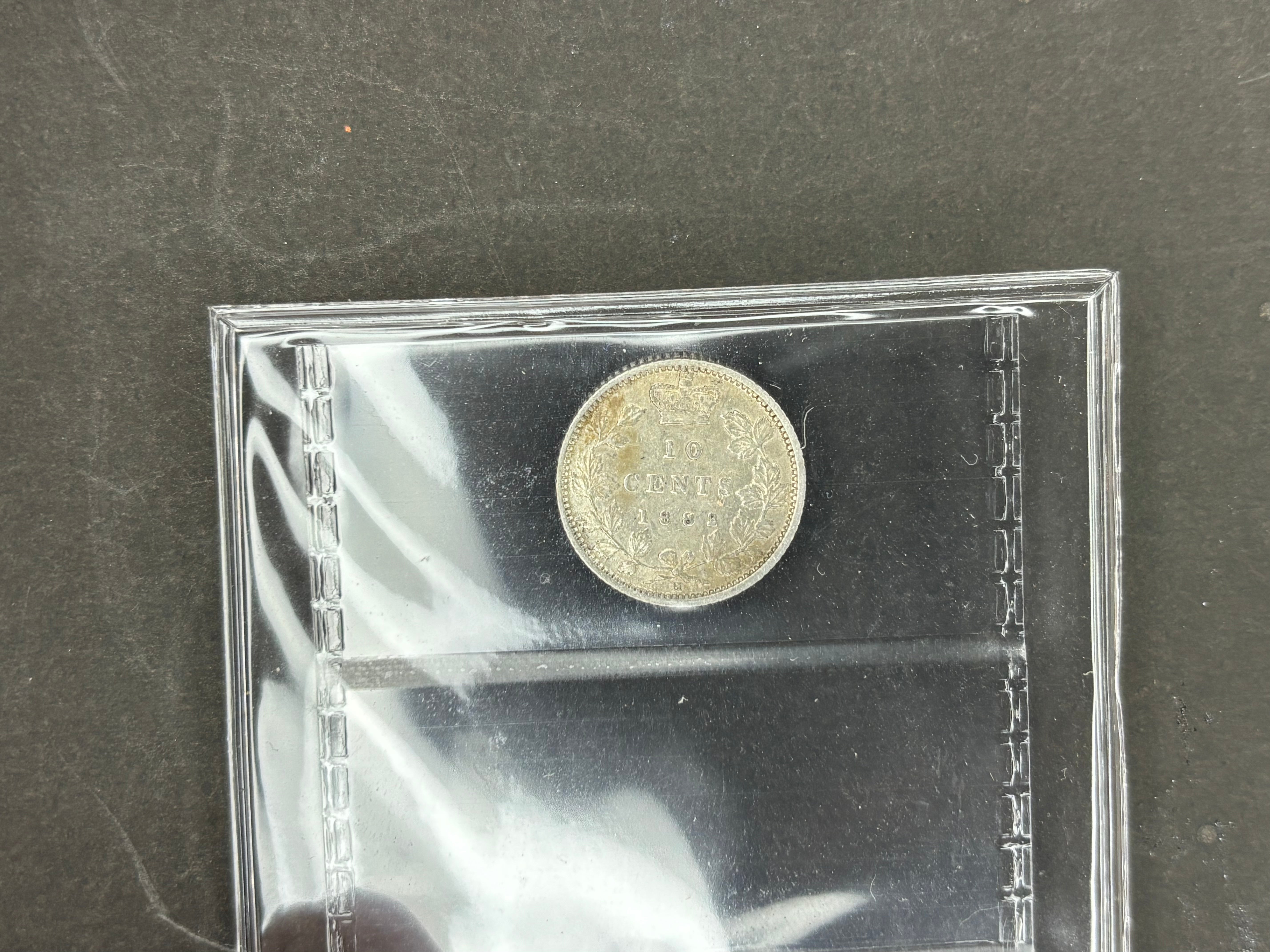 Canadian Silver Coin - 10 cents - 1882H VF30 ICCS